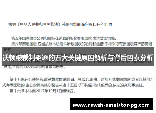 沃顿被裁判驱逐的五大关键原因解析与背后因素分析
